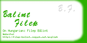 balint filep business card